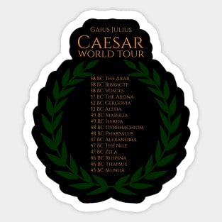 Roman History Gaius Julius Caesar World Tour Sticker